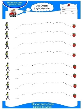Çocuklar İçin Çizgi Çalışma Sayfaları 